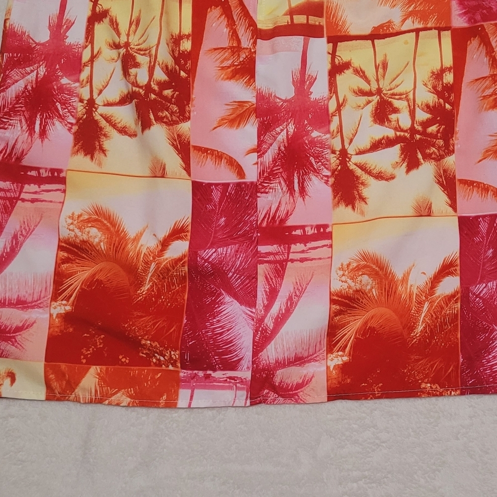 Air Play Sport Vintage 80s Neon Orange Red Palm Tree Tropical Print Mini Pencil - Picture 9 of 11